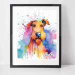 Personalised Airedale Terrier Art Print