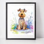 Personalised Airedale Terrier Art Print