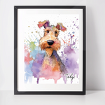 Personalised Airedale Terrier Art Print