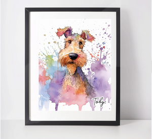 Personalised Airedale Terrier Art Print