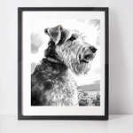 Personalised Airedale Terrier Art Print