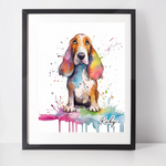 Personalised Basset Hound Art Print