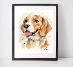 Personalised Beagle Art Print