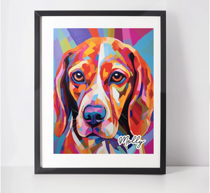 Personalised Beagle Art Print