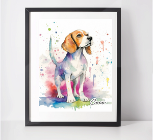 Personalised Beagle Art Print