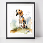 Personalised Beagle Art Print