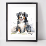 Personalised Bernese Mountain Dog Art Print