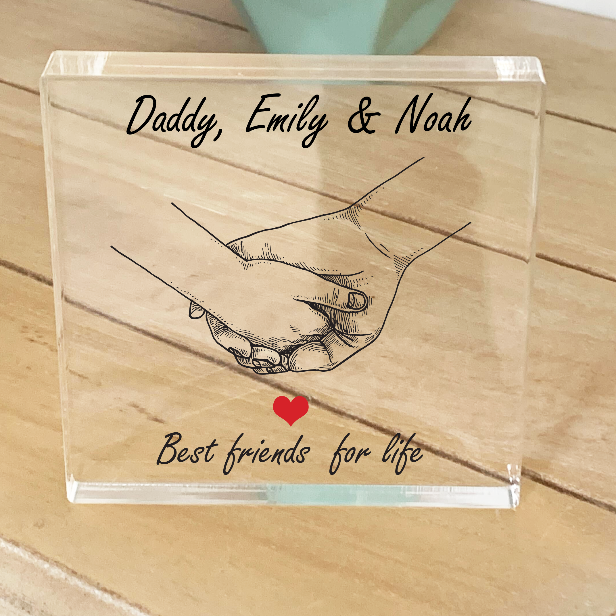 Personalised Best Friends For Life Acrylic Block