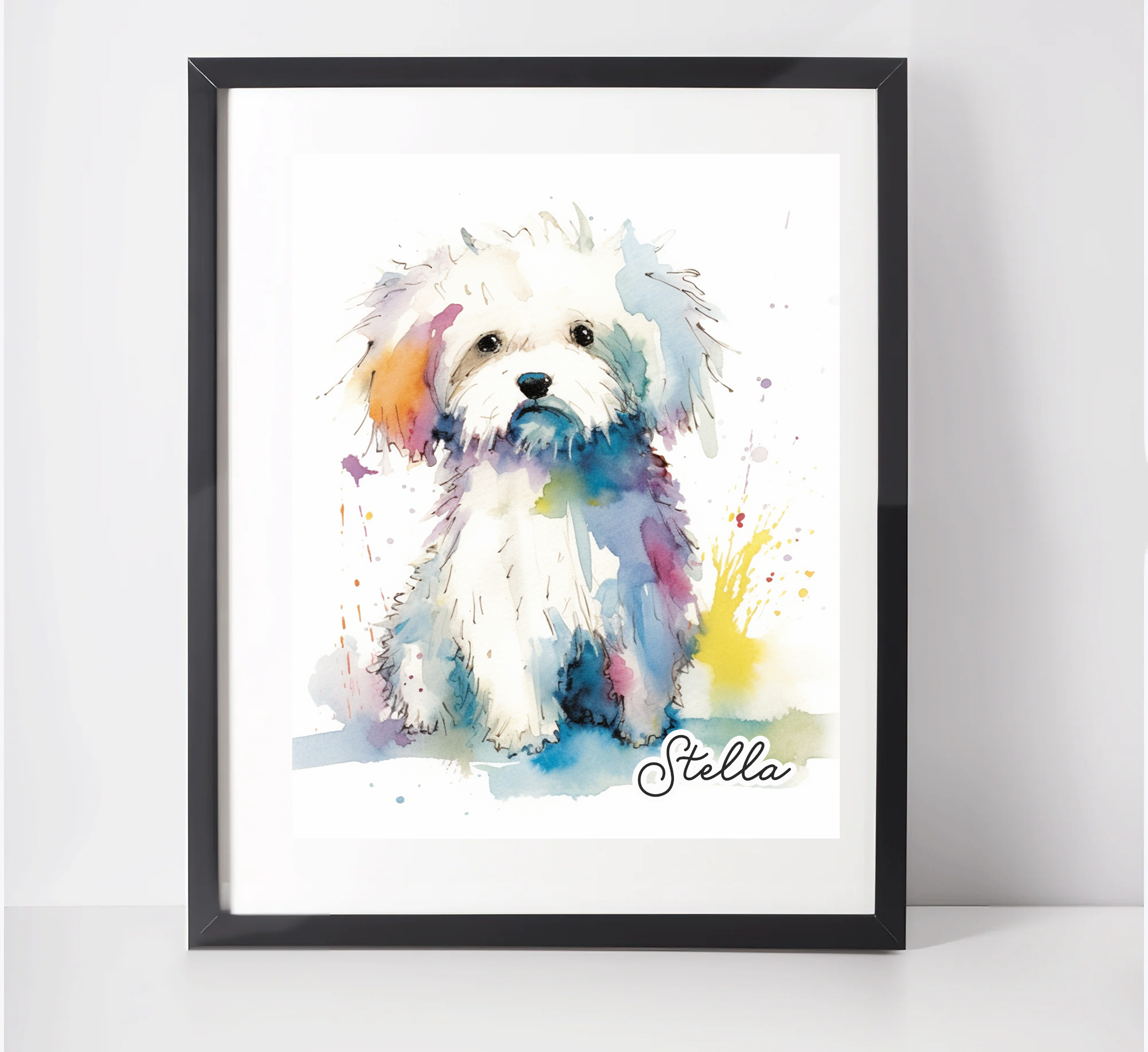 Personalised Bichon Frise Art Print