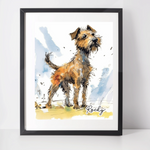 Personalised Border Terrier Art Print