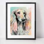 Personalised Afghan Hound Art Print