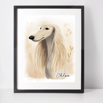 Personalised Afghan Hound Art Print