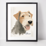 Personalised Airedale Terrier Art Print
