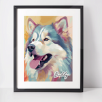 Personalised Alaskan Malamute Art Print