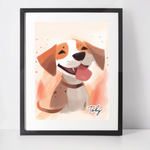 Personalised Beagle Art Print