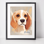 Personalised Beagle Art Print