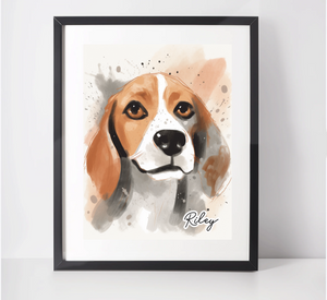 Personalised Beagle Art Print