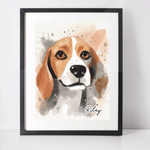 Personalised Beagle Art Print