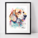Personalised Beagle Art Print