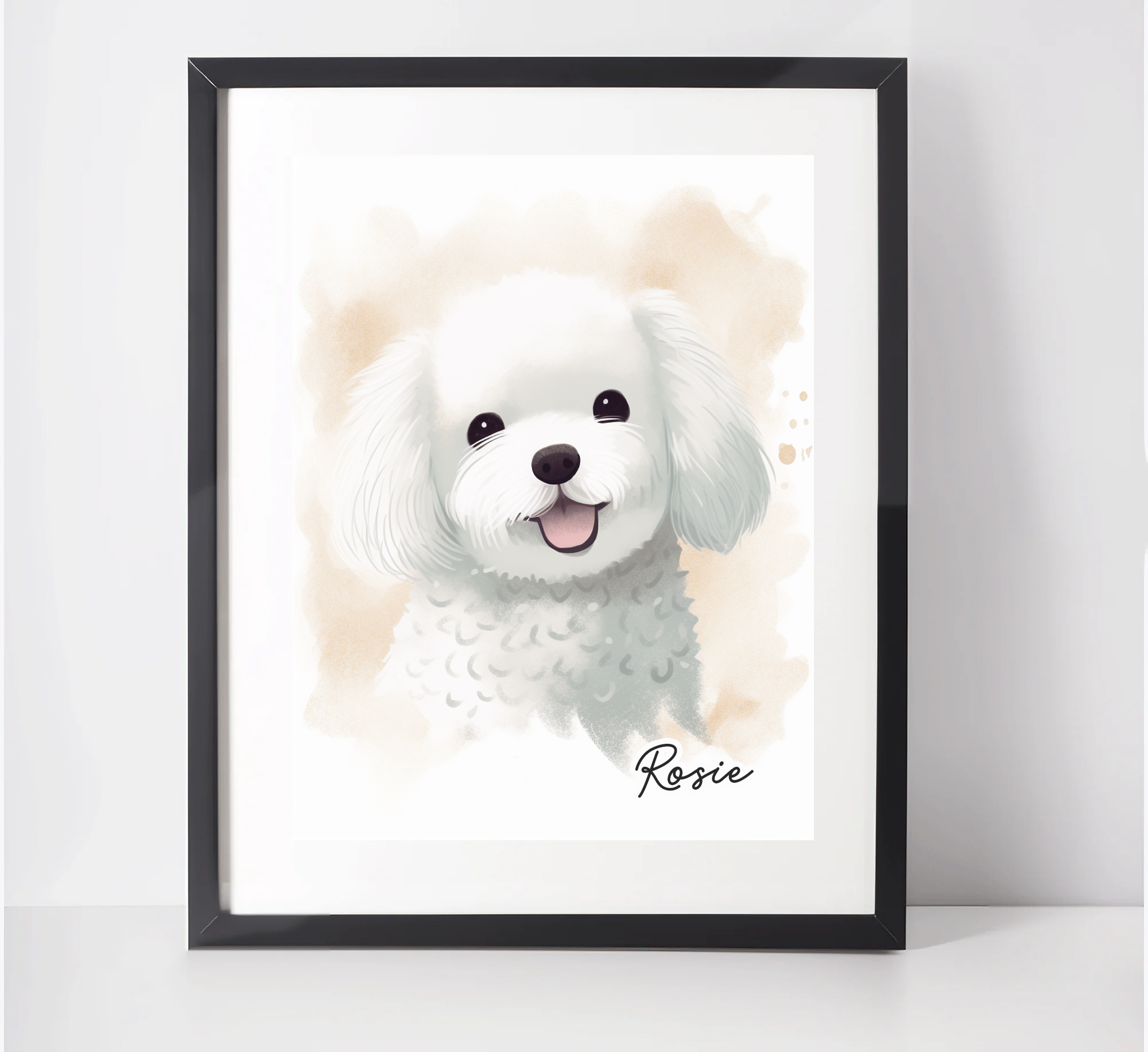 Personalised Bichon Frise Art Print