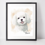 Personalised Bichon Frise Art Print
