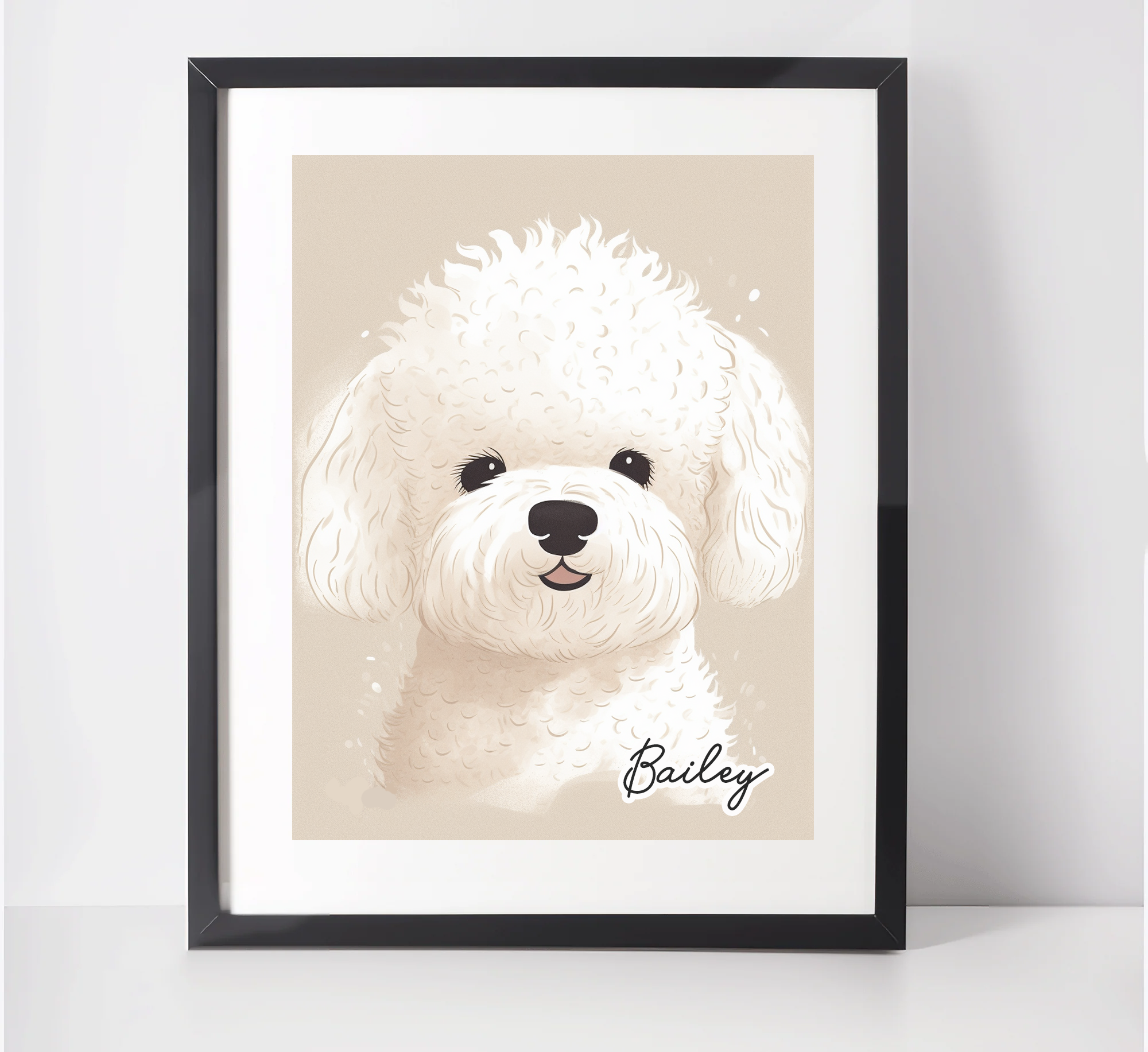 Personalised Bichon Frise Art Print