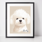 Personalised Bichon Frise Art Print