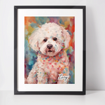Personalised Bichon Frise Art Print