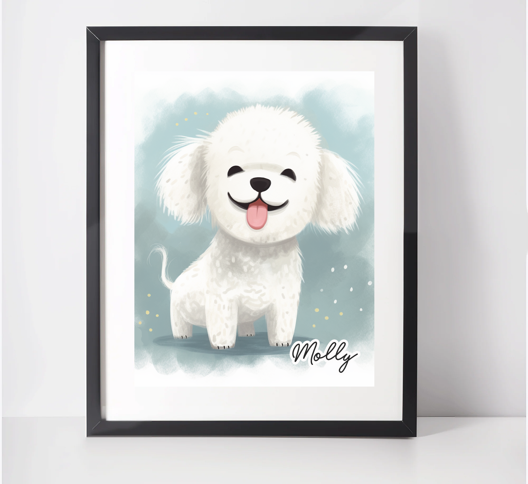 Personalised Bichon Frise Art Print