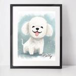 Personalised Bichon Frise Art Print