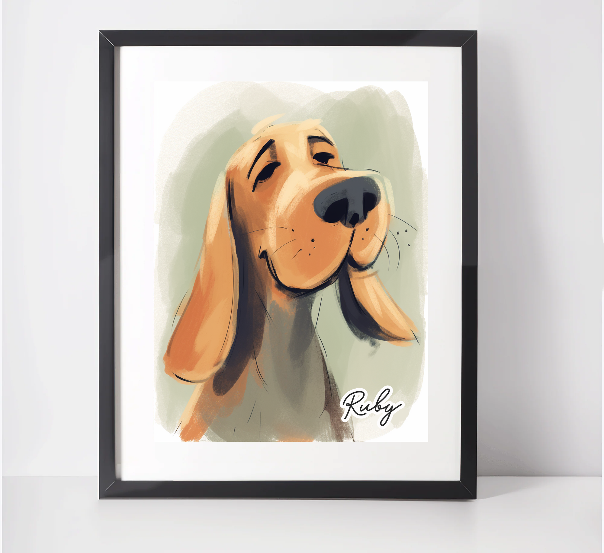 Personalised Bloodhound Art Print