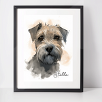 Personalised Border Terrier Art Print
