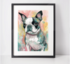 Personalised Boston Terrier Art Print