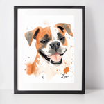 Personalised Boxer Dog Art Print