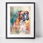 Personalised Boxer Dog Art Print