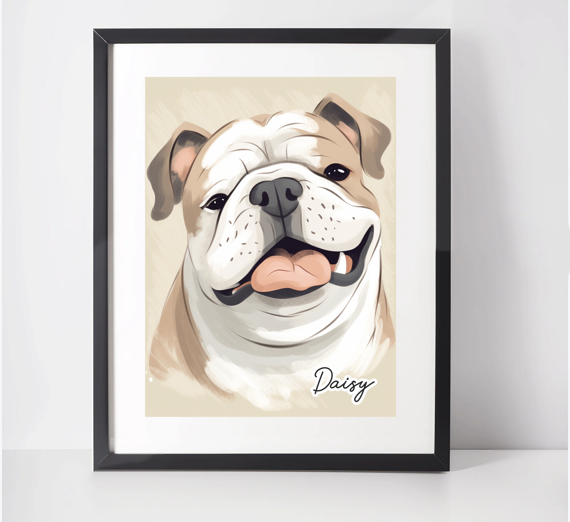 Personalised British Bulldog Art Print