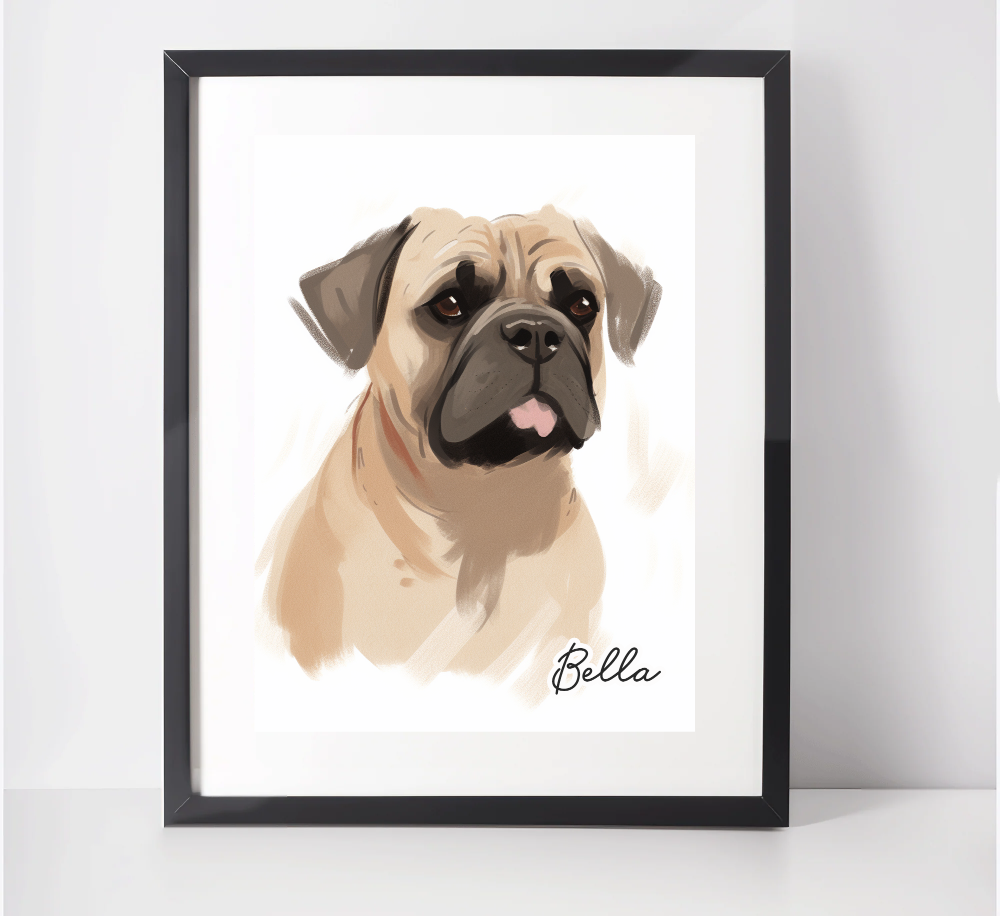 Personalised Bullmastiff Art Print