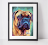 Personalised Bullmastiff Art Print