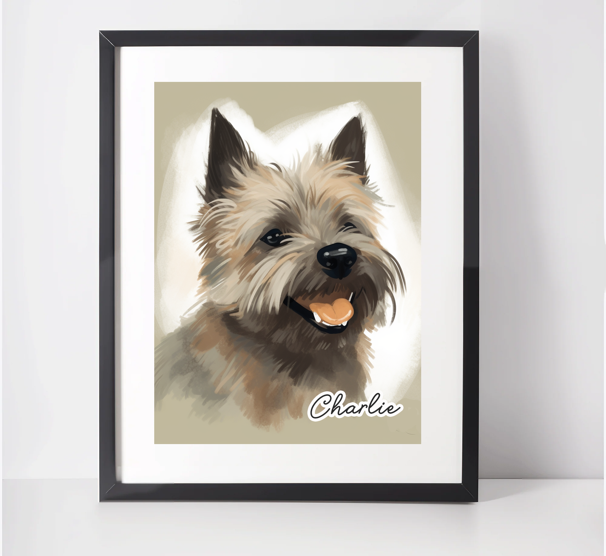 Personalised Cairn Terrier Art Print