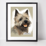 Personalised Cairn Terrier Art Print