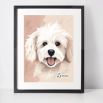 Personalised Cavachon Art Print