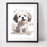 Personalised Cavachon Art Print