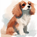 Personalised Cavalier King Charles Spaniel Art Print