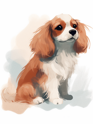 Personalised Cavalier King Charles Spaniel Art Print