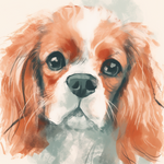 Personalised Cavalier King Charles Spaniel Art Print