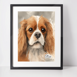 Personalised Cavalier King Charles Spaniel Art Print