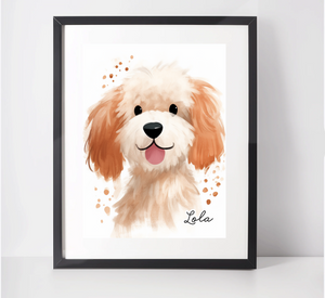 Personalised Cockapoo Art Print