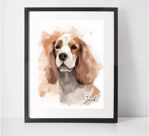 Personalised Cocker Spaniel Art Print