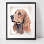 Personalised Cocker Spaniel Art Print