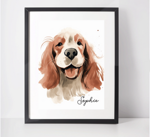 Personalised Cocker Spaniel Art Print